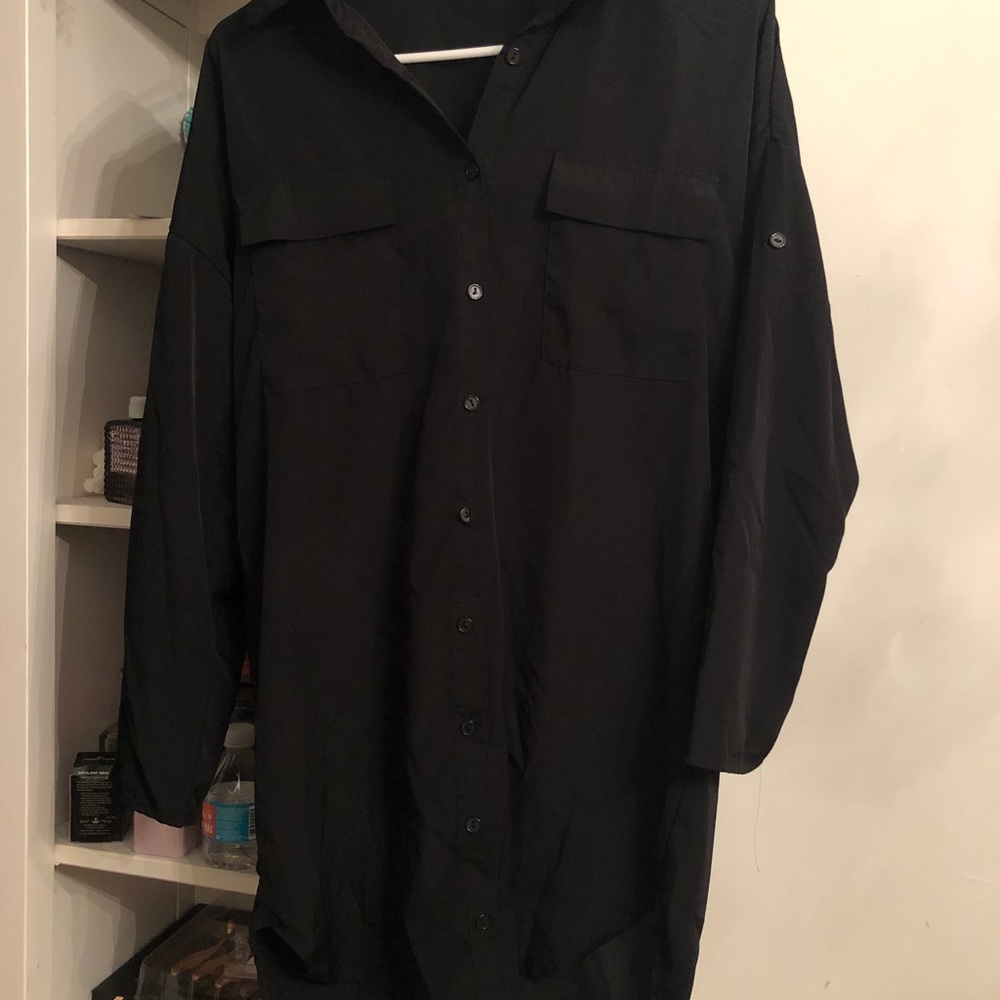 Button down office wear blouse